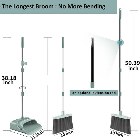 kelamayi Upgrade Broom and Dustpan Set
