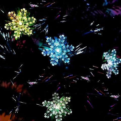 Juegoal |Pre-Lit Optical Fiber Christmas Artificial Tree