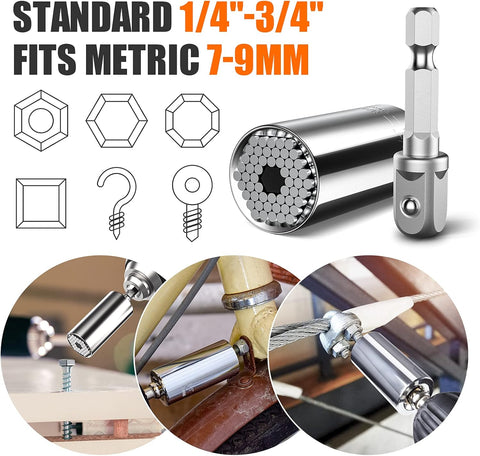 HANPURE Stocking Stuffers Magnetic Ratchet Screwdriver Set with Power Drill Adapter