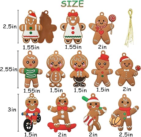 12-Pack Plastic Gingerbread Man
