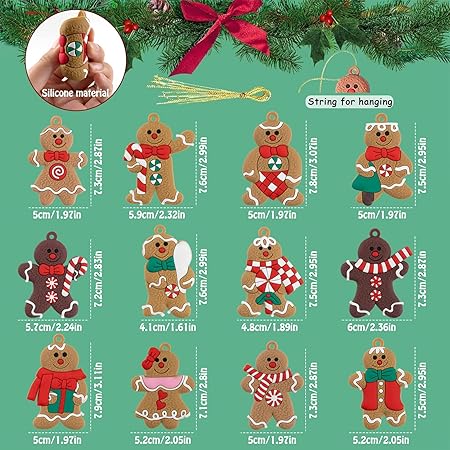 12-Pack Plastic Gingerbread Man