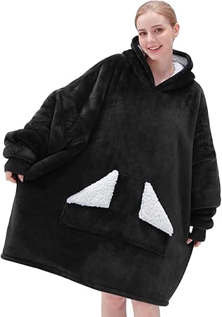 Touchat Wearable Blanket Hoodie | Oversized Sherpa Blanket Sweatshirt