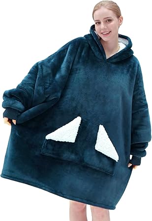 Touchat Wearable Blanket Hoodie | Oversized Sherpa Blanket Sweatshirt