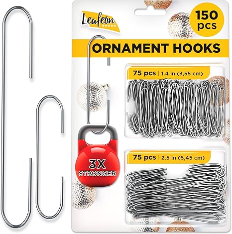Leafeon 600 Pack Christmas Ornament Hooks