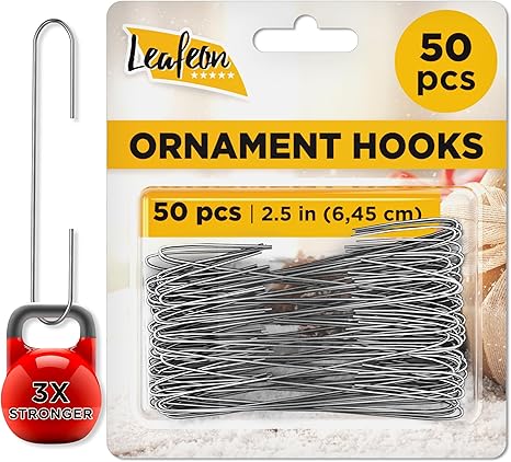 Leafeon 600 Pack Christmas Ornament Hooks