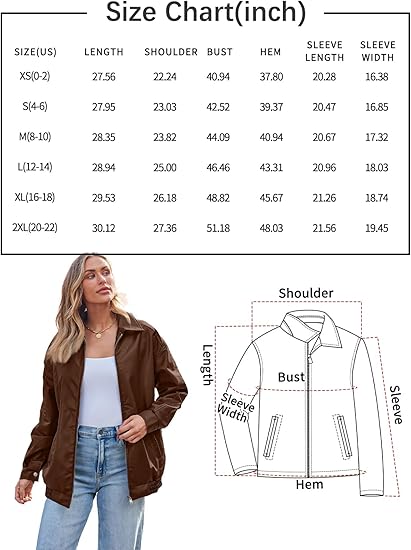 AUTOMET Womens Oversized Leather Jackets