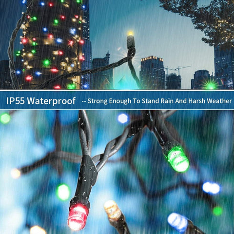 Christmas String Lights End-to-End Plug 8 Modes 108FT 300 LED IP55 Outdoor
