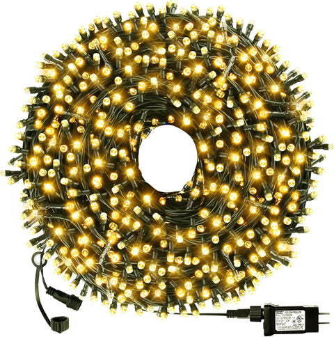 Christmas String Lights End-to-End Plug 8 Modes 108FT 300 LED IP55 Outdoor