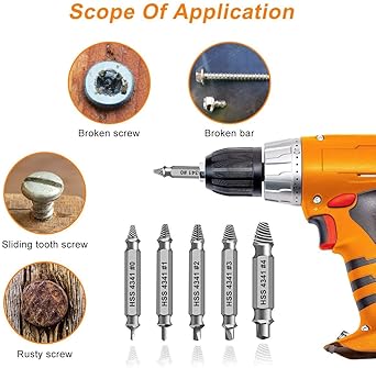 Damaged Screw Extractor Set