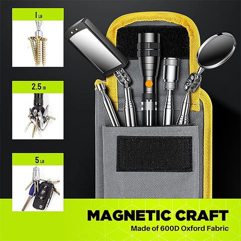 Telescoping Magnetic Pickup Tool Set-Extendable Magnet Flashlight with Inspection Mirror