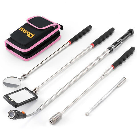 Telescoping Magnetic Pickup Tool Set-Extendable Magnet Flashlight with Inspection Mirror